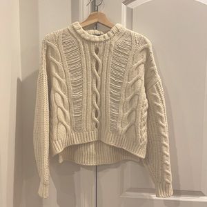 Maje cable knit detail sweater, small